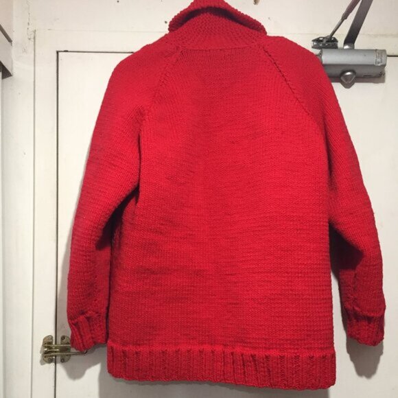VINTAGE HANDMADE KNIT WOOL SWEATER JACKETS SIZE M - Picture 3 of 4
